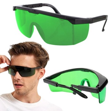 OKULARY OCHRONNE LASEROWE ZIELONE DO POZIOMICY LASEROWEJ REGULOWANE LASER