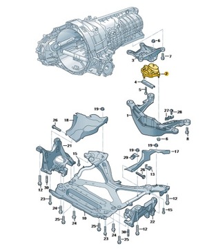 AUDI OE ULOŽENÍ PŘEVODOVKY ŘAZENÍ A4 A5 Q5