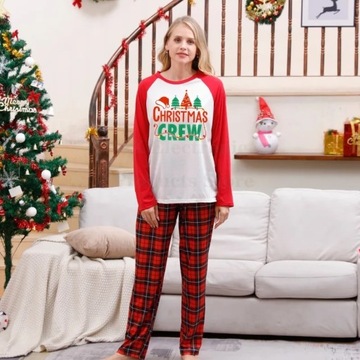 PIŻAMA Rodzinna piżama bożonarodzeniowa zestaw 2024 noworoczne ubrania nadr
