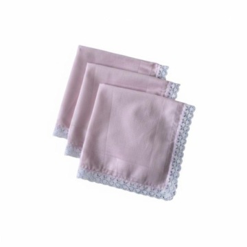 Lace Trim Хустинка Soft Бавовна Square Вінтаж Жіночий Хустинки Набір
