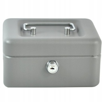 Металлический ящик для купюр, монет, сейф с ключом.