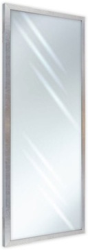 Lustro w ramie 170x50 wąskie srebrny połysk