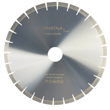 DIAMES TARCZA DIAMENTOWA GRANIT 400 60 MM NA MOKRO CICHA SEGMENT 15 MM