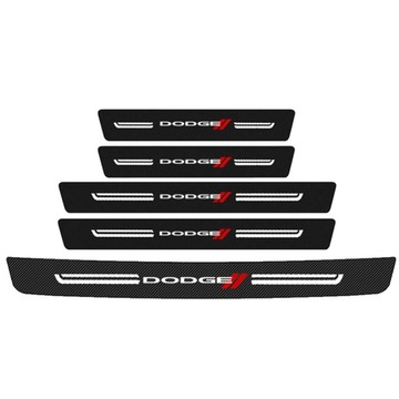 5шт наклейка на порог из углеродного волокна для Dodge