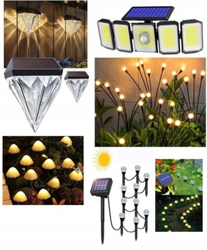 Lampki solarne LED 4szt ŁAPKI ogrodowe na schody