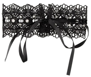 СЕКСУАЛЬНОЕ ОЖЕРЕЛЬЕ-ЧОКЕР С ЖЕМЧУГОМ И КРИСТАЛЛАМИ