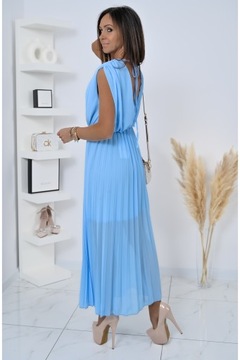 ЭЛЕГАНТНОЕ ПЛИССИРОВАННОЕ ДЛИННОЕ ПЛАТЬЕ CARREN! WZ.2