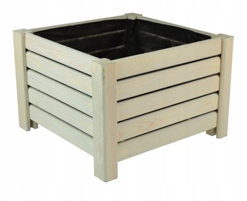 DREWNIANA DONICA NA KWIATY skrzynka drewno 38 cm