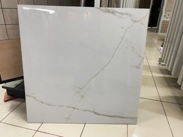 Gres płytka Marble Gold Carrrara 80x80 poler new