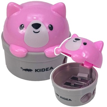 Temperówka manualna, podwójna, z pojemnikiem Kidea