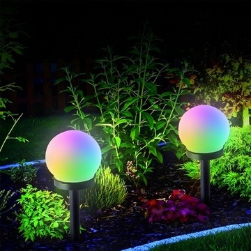 12X СОЛНЕЧНЫЙ ШАР СВЕТОДИОДНЫЙ САДОВЫЙ ЛАМПА 34 СМ САДОВЫЕ ШАРЫ ДЛЯ САДА RGB