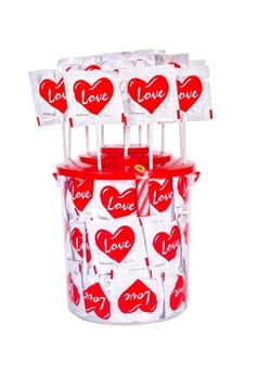 Lizak serce LOVE WALENTYNKI 80 sztuk 12 g