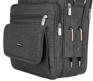 Вместительная мужская сумка-мессенджер Rovicky с карманами А4.