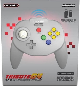 Retro-Bit Tribt64 2.4G Pad Switch Nintendo 64