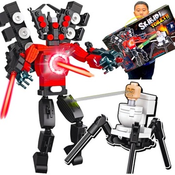 KLOCKI SKIBIDI TOILET DUŻY ZESTAW KLOCKÓW FIGURKA SPEAKERMAN 470 ELEMENTÓW