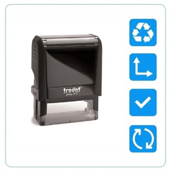 Штамп TRODAT Неоново-желтый 4913 синий