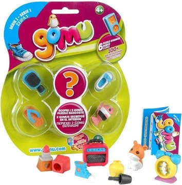 Gumki figurki Gomu 6 szt. Seria 1