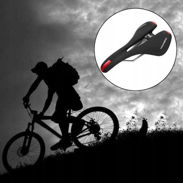 Седло для шоссейного горного велосипеда, черное,