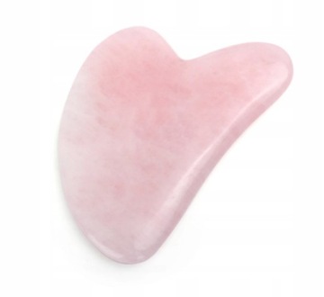 GUA SHA PŁYTKA Z KWARCU MASAŻ GUASHA kwarc różowy