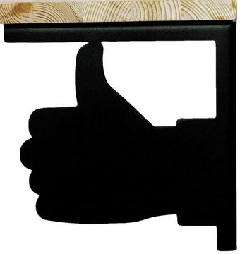 кронштейн, монтажные уголки, декоративный металл, 20смx20см, черный