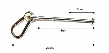 МОНТАЖНЫЙ СОЕДИНИТЕЛЬ, КАРАБИН, ОДИНАРНЫЙ, 17 СМ