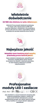 Рекламный светодиодный короб Dibond STANDARD 130х55см