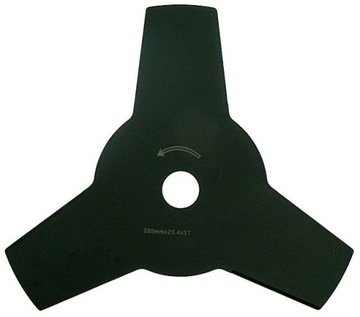 Tarcza tnąca TRÓJZĘBNA do kosy spalinowej NAC 255 mm x 25,4 mm MASYWNA