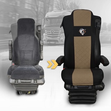Pokrowce na fotele MERCEDES ACTROS MP4, MP5 BRĄZ
