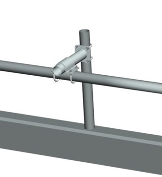 mocowanie rury karkowej 2 cale do słupa 2 cale