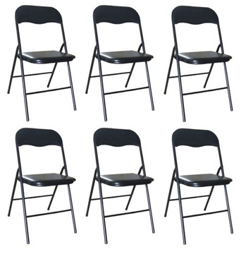 Krzesło składane konferencyjne do domu F czarne 6x