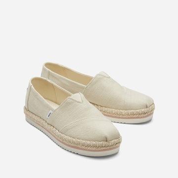 Toms Toms, Natural, Heavy Twill W Platform 1001783