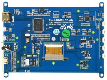 Модуль сенсорного дисплея 7 дюймов для Raspberry Pi