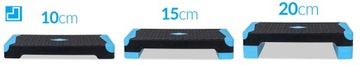 STEP для фитнес-аэробики, 3 шага, BALANCE TRAINER, модульная ПЛАТФОРМА