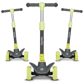 СКУТЕР LIONELO TIMMY BALANCE, ТРЕХКОЛЕСНЫЙ, ЗЕЛЕНАЯ ПЛАТФОРМА С СВЕТЯЩИМСЯ СВЕТОДИОДОМ, 50 кг