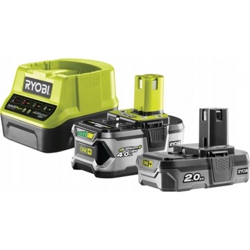 RYOBI Zestaw ładowarka akumulatory 18V 4,0Ah 2,0Ah
