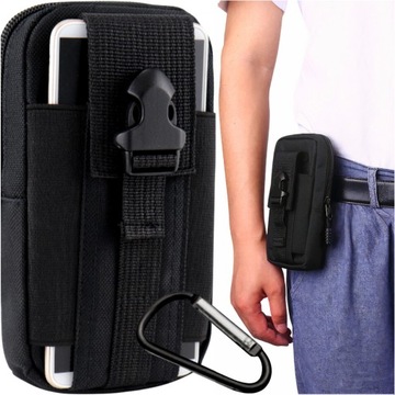 ВОЕННАЯ ТАКТИЧЕСКАЯ ПОЯСНАЯ СУМКА MOLLE, ЧЕРНАЯ