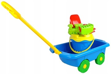 БОЛЬШОЙ НАБОР ПЕСКА КОСИЛКА ТЕЛЕЖКА ВЕДРО ЛЕЙКА ФОРМА