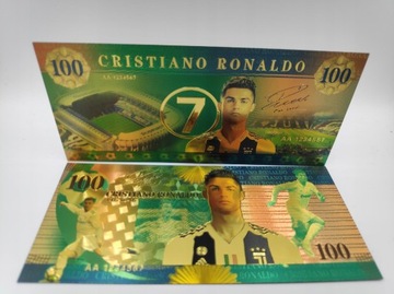 Позолоченная коллекционная банкнота с Криштиану Роналду