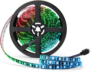 СВЕТОДИОДНАЯ ЛЕНТА RGB ДЛИНОЙ 15 М ВОДОНЕПРОНИЦАЕМАЯ СВЕТОДИОДНАЯ ЛЕНТА 5050 ПУЛЬТ ДИСТАНЦИОННОГО УПРАВЛЕНИЯ + УПРАВЛЕНИЕ ПРИЛОЖЕНИЯМИ