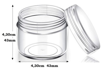 10 шт., контейнер для банок по 40 мл с черной крышкой.