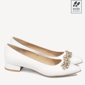 BRILU СВАДЕБНЫЕ БАЛЕТЫ С ДЕКОРАЦИЕЙ, БЕЛЫЕ 40