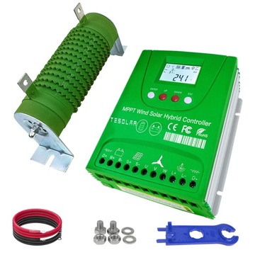 Kontroler hybrydowy MPPT Bluetooth Wiatr1200W Solar1200W Auto 12V 24V / Blu