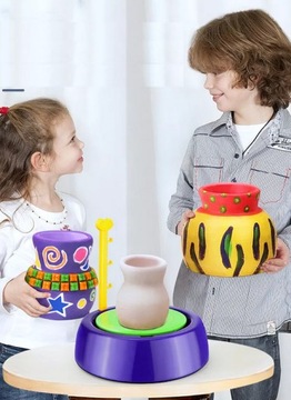 Творческий набор «Гончарный круг» с глиняными красками