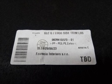 TAPICERKA BOCZEK BAGAŻNIKA LEWY PRAWY TYŁ KOMPLET LIFT 23R Citroen C3 III