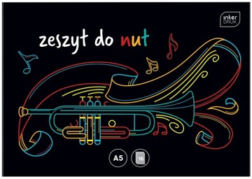 Zeszyt do muzyki nut z pięciolinia A5 16 kartek