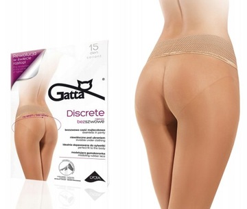 GATTA RAJSTOPY DISCRETE BEZSZWOWE 15DEN DAINO 3-M