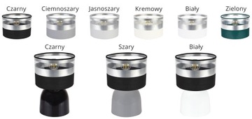 LAMPA STOŁOWA NOCNA ABAŻUR CHROM WYBÓR LED