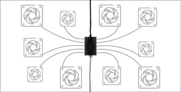 ARCTIC CASE FAN Hub для вентиляторов, 10 4-контактных портов