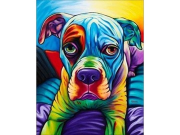 MALOWANIE PO NUMERACH OBRAZ 40x50cm PIES BULDOG