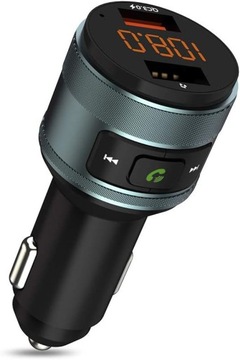 Transmiter samochodowy C57 Bluetooth FM, szybkie ładowanie QC 3.0